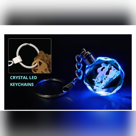 5 Piece Crystal LED Keychains (Rectangular) - Picture 9 of 13